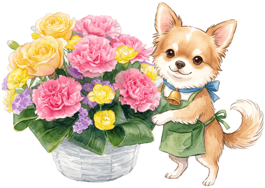 FLABELペットの花贈り店長 ベル君