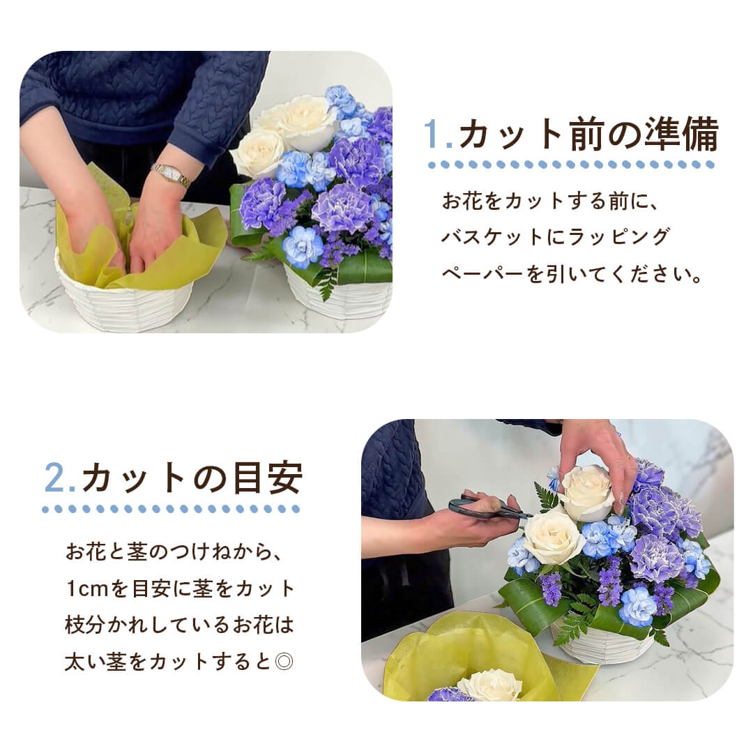 カット前の準備とカット目安