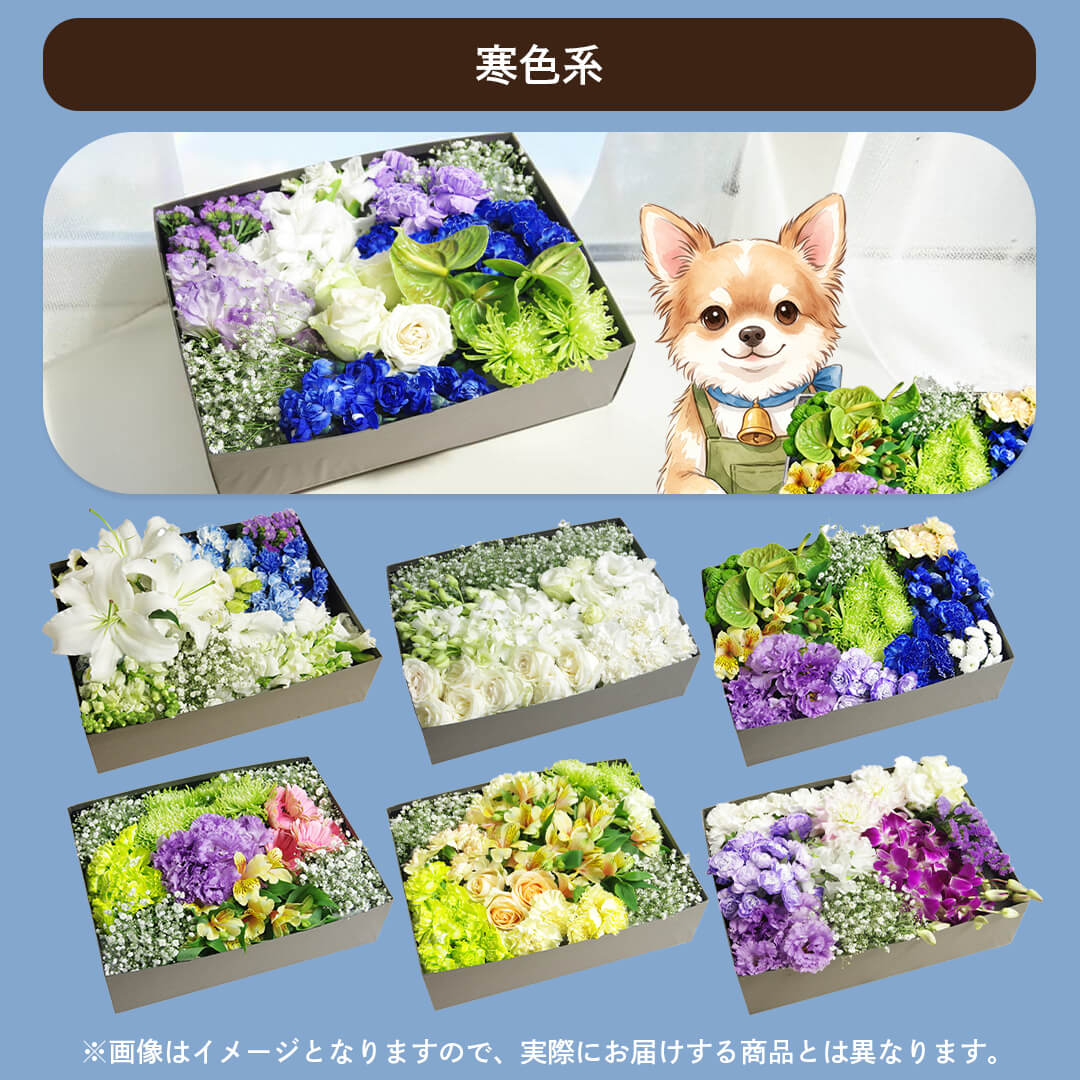寒色系 青・緑・紫を基調とした