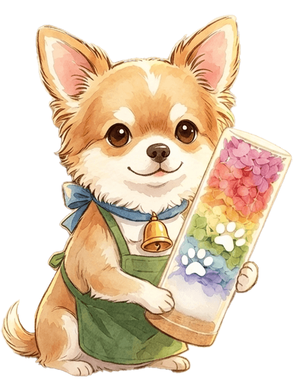 FLABELペットの花贈り看板犬 ベル君
