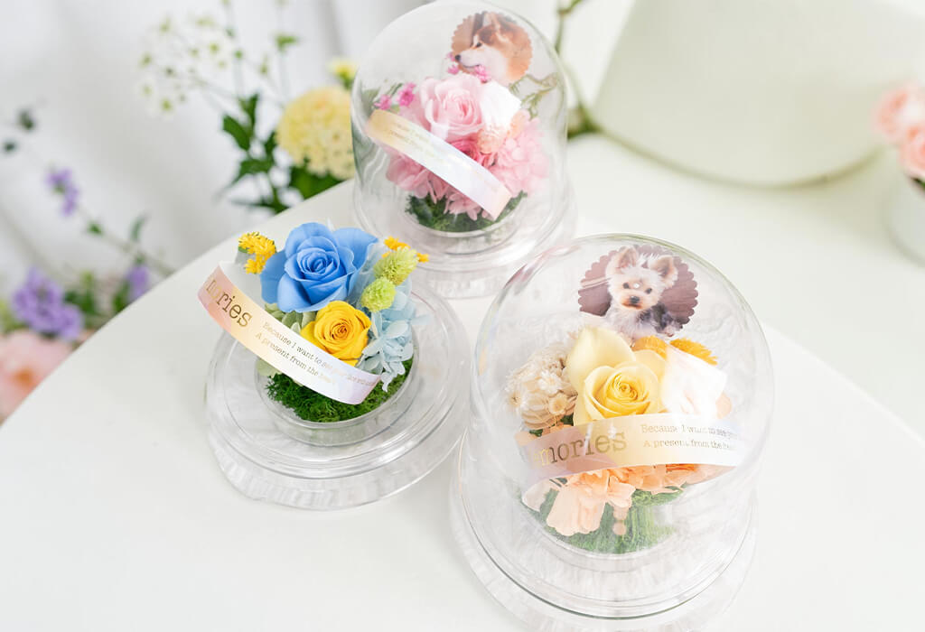 プリザーブドフラワー 虹花