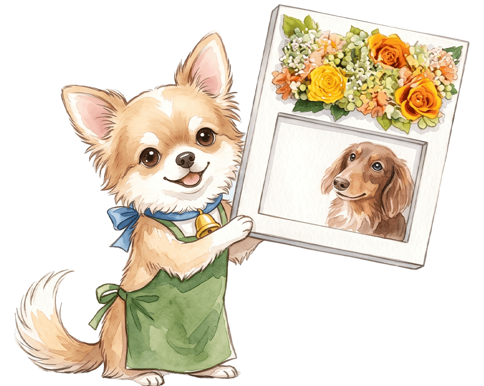 FLABELペットの花贈り店長 ベル君