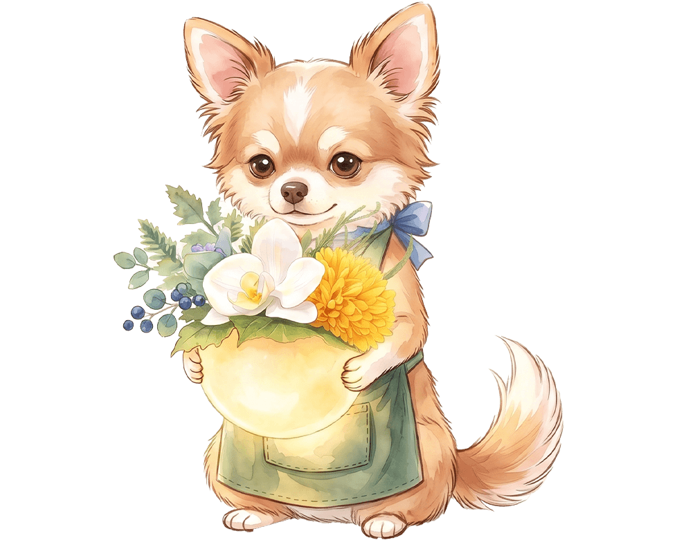 FLABELペットの花贈り店長 ベル君
