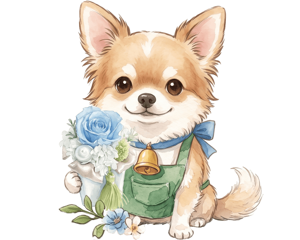 FLABELペットの花贈り店長 ベル君