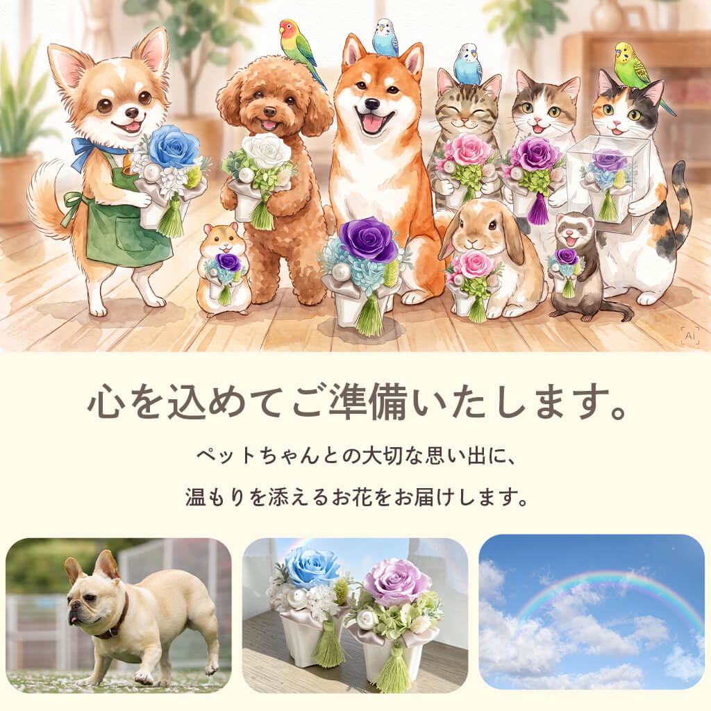 心を込めてご準備いたします